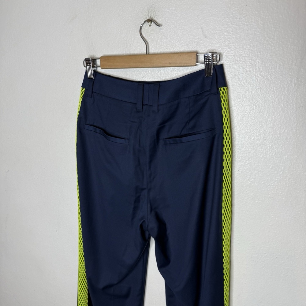 New Wildfang The Empower Colorblock Wide Leg Trouser Pants Blue Green Women's 2 - Picture 8 of 13